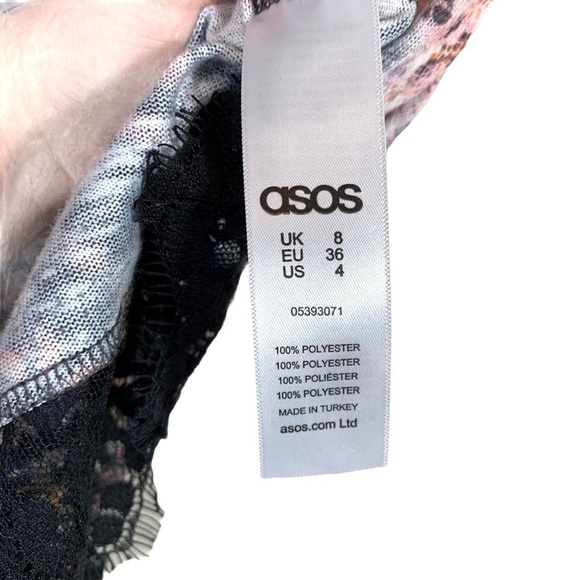 ASOS Y2K 90’s Funky Wild Lace Animal Print Leopard Zebra T-Shirt size 4 - Picture 8 of 15